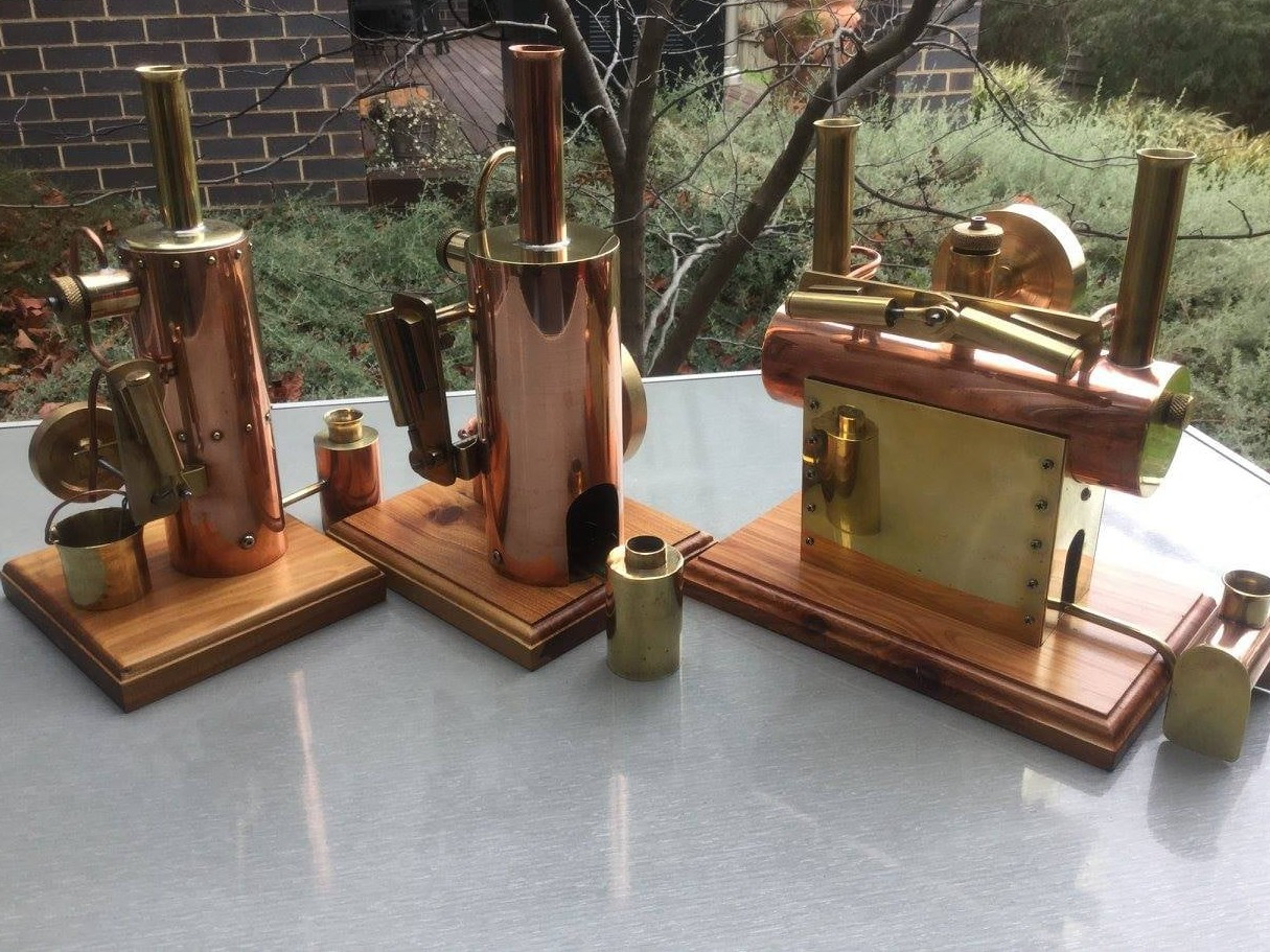 A variety of Trevs Toy Box model steam engnes