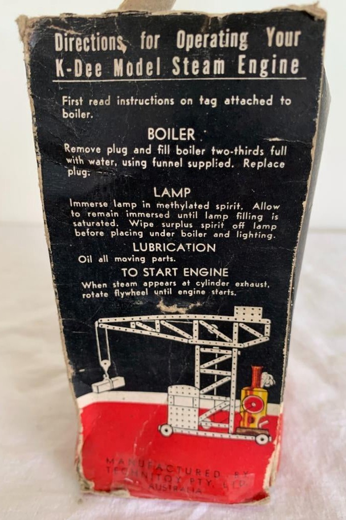 K-Dee Steam Engine operating instructions